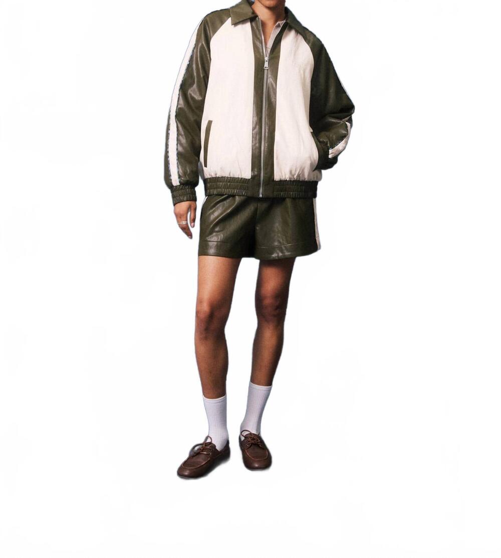 NEW FRNCH althea reversible two-in-one jacket in olive